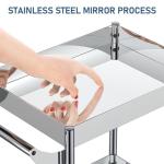 Stainless Steel 3-Tier Utility Cart with Wheels