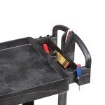 Rubbermaid 2-Shelf Utility Cart, Black, 500 lbs Capacity