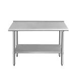 Stainless Steel Prep Table with Backsplash 48x24 Inches
