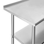Stainless Steel Prep Table with Backsplash 48x24 Inches