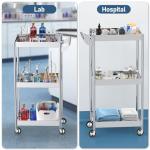 Stainless Steel 3-Tier Utility Cart with Wheels