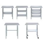Stainless Steel Work Table with Casters - 43 Sizes