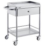 Stainless Steel Utility Cart with Wheels - 2 Shelves