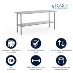 Stainless Steel Commercial Kitchen Prep Table 72
