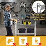 Amarite Stainless Steel 3-Shelf Service Cart with Wheels