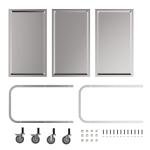 Amarite Stainless Steel 3-Shelf Service Cart with Wheels