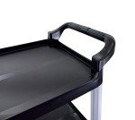 Heavy-Duty Rolling Utility Cart with 3 Shelves