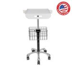 Height Adjustable Mobile Medical Trolley with Wheels