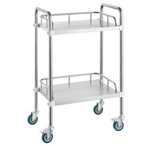 VEVOR Stainless Steel Lab Rolling Cart with Casters