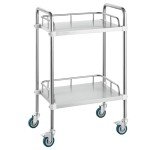 VEVOR Stainless Steel Lab Rolling Cart with Casters