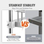 VEVOR Stainless Steel Lab Rolling Cart with Casters
