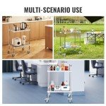 VEVOR Stainless Steel Lab Rolling Cart with Casters