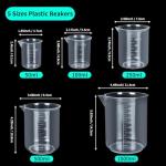 APLANET Graduated Cylinders Set with Beakers and Brush