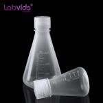Plastic Erlenmeyer Flask Set with Screw Cap - 3 pcs