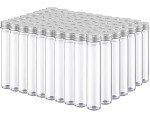 Dandat 80 Pcs Clear Flat Plastic Test Tubes