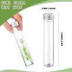 Dandat 80 Pcs Clear Flat Plastic Test Tubes