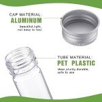 Dandat 80 Pcs Clear Flat Plastic Test Tubes