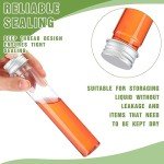 Dandat 80 Pcs Clear Flat Plastic Test Tubes