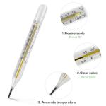Clinical Glass Thermometer Set for Adults - 2PCS