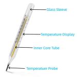 Clinical Glass Thermometer Set for Adults - 2PCS