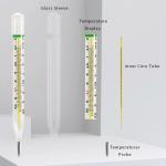 Dual Scale Clinical Glass Thermometer for Adults