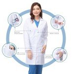 Women's Long Sleeve Lab Coat - White, Size S