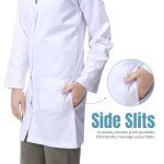 Men's Lab Coat, Long Sleeve Poly-Cotton, Multi-Color