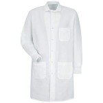 Red Kap Unisex Cuffed Lab Coat - White, Medium