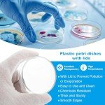 Patikil 55mm Plastic Petri Dishes with Lid - 6 Pack