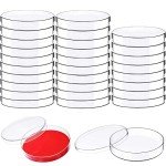 30 Pack Sterile Plastic Petri Dishes with Lids