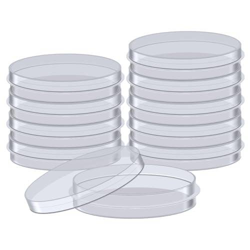 20 Sterile Plastic Petri Dishes with Lids