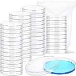 120 Pack Sterile Plastic Petri Dishes with Lids