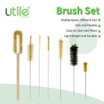 7-Piece Lab Cleaning Brush Set for Various Uses