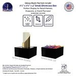 Open Bottom Black Acrylic Display Box 7"x7"x4