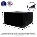 Open Bottom Black Acrylic Display Box 7"x7"x4