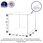 15" Clear Acrylic Display Riser Box - Versatile Design