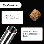 Plastic Test Tubes with Cork Stoppers - 20 Pack