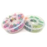 2PCS Clear Round Plastic Storage Box Set