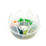 2PCS Clear Round Plastic Storage Box Set
