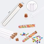 30pcs Clear Plastic Test Tubes with Cork Stoppers