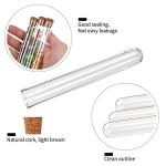 30pcs Clear Plastic Test Tubes with Cork Stoppers
