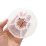 2PCS Clear Round Plastic Storage Box Set