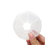 2PCS Clear Round Plastic Storage Box Set