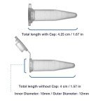 Kashi Scientific 1.5mL Snap Cap Microcentrifuge Tubes