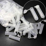 50 Pcs 5ML Plastic Microcentrifuge Tubes with Caps