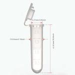 1000pcs 2ml Microcentrifuge PCR Tubes with Caps