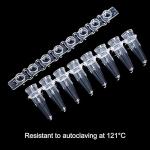 0.2ml PCR Tubes, 8-Tube Strips, 200 Strips/Bag