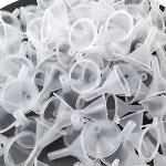 120-Pack Mini Clear Plastic Funnels for Labs