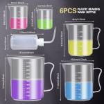 Plastic Graduated Cylinders and Beakers Set with Accessories