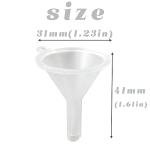 120-Pack Mini Clear Plastic Funnels for Labs